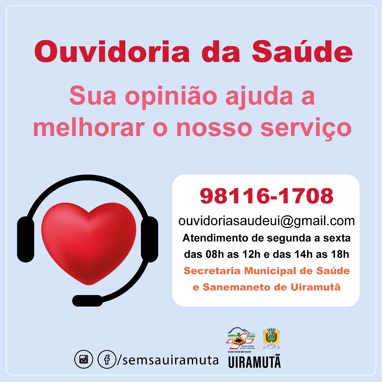 Read more about the article Prefeitura de Uiramutã anuncia novo número de atendimento da Ouvidoria Saúde