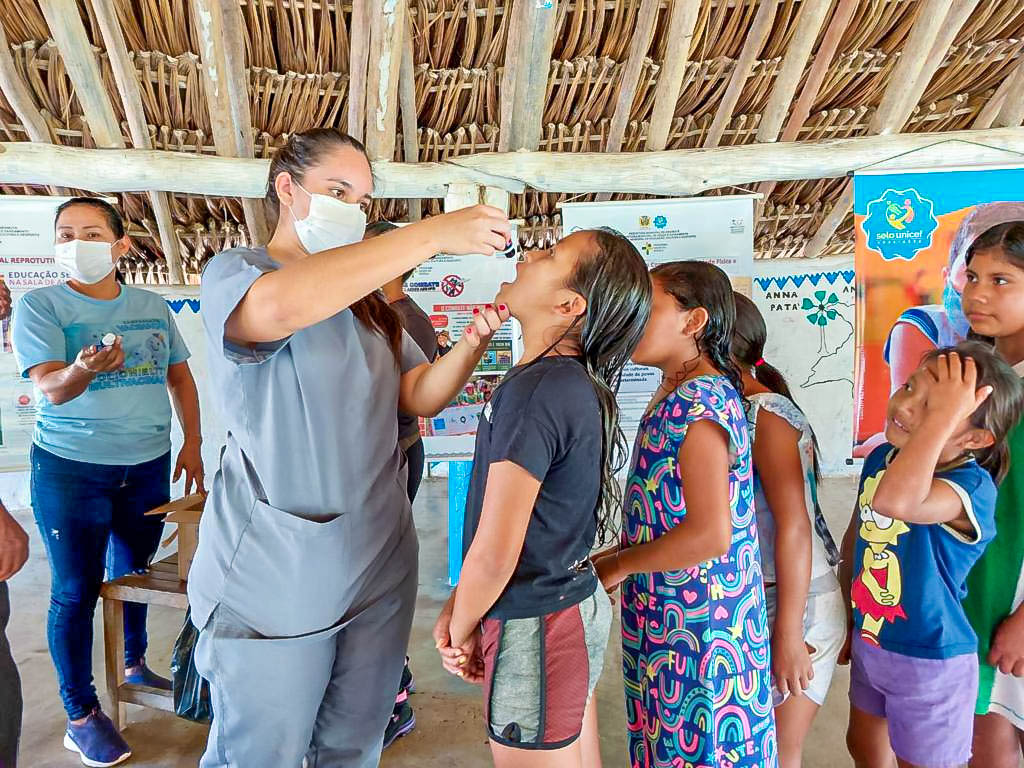 Read more about the article Programa Saúde na Escola leva serviços de saúde e atividades pedagógicas para crianças e jovens em Uiramutã